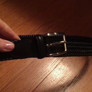 Izod Black Leather Belt